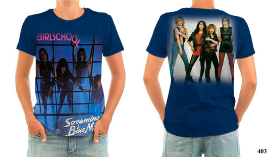 GIRLSCHOOL Screaming Blue Murder t-shirt